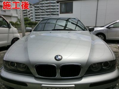 画像2: ■基本料金片側６，０００円〜　■施工例■　ＢＭＷ５シリーズ（Ｅ３９・後期）　ヘッドライトレンズの劣化・曇り・被膜剥がれの磨き＆コーティング