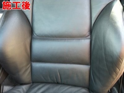 画像3: ■基本料金18,000円〜　■施工例■　アルピナＢ３リムジン（Ｅ４６）　運転席レザーシートの擦れ・傷・色剥がれの塗装による補修　福岡市近郊で本革シートのリペアはオートエージェンシーへ