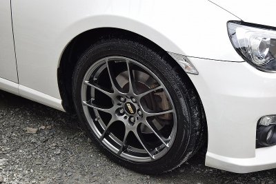 画像3: ■基本料金１５，０００円〜　■施工例■　スバルＢＲ－Ｚ　社外アルミ（ＢＢＳ１７インチ・ハイパーブラック）ガリ傷補修　福岡市近郊でアルミホイールの塗装修理・修正をお考えの方はオートエージェンシーまで